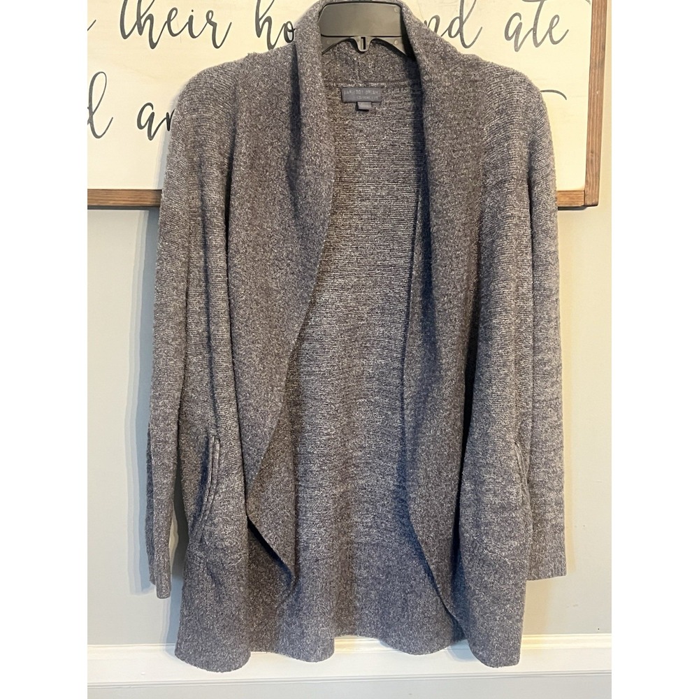Barefoot Dreams CozyChic Purpleish Gray Cardigan Sweater Womens XS/S Open Front